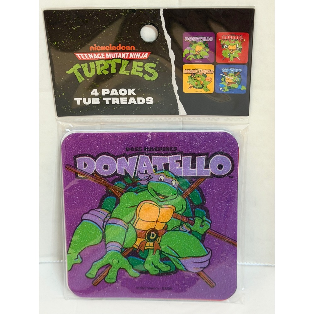 Nickelodeon Teenage Mutant Ninja Turtles 4 Pack Tub Treads TMNT Bath Decals NEW